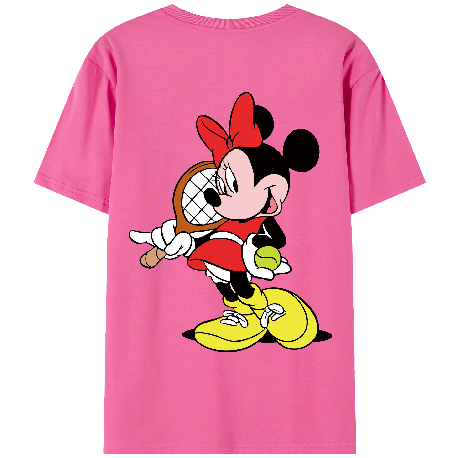 （画像用） ミッキーマウス Mickey Mouse レディース半袖Tシャツ(バックプリント)